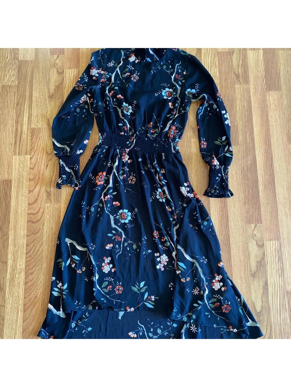 Nanette Lepore Smocked High Necked Dress